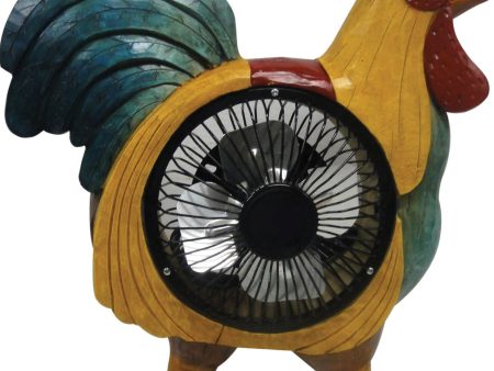 Alpine Corporation - Rooster Statuary With Fan Online now