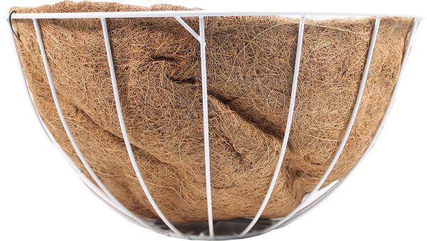 World Source Partners - Wire Grow Basket With Coco Liner & 4 Wire Hanger Discount