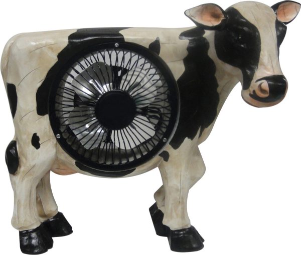 Alpine Corporation - Cow Statuary With Fan Sale